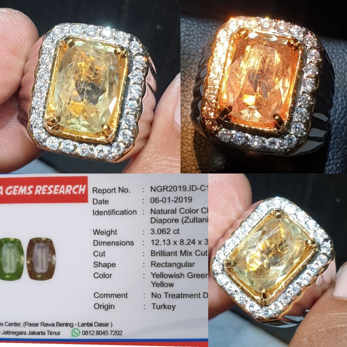 ✨Termurah Batu Color Change Diaspore Zultanite Turkey Memo 3.062 Rt Limited