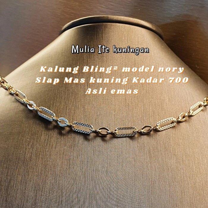 ✨Sale Kalung Bling² Nory Slap Mas Kuning Kadar 700 Asli Emas Mk1672 Terbatas