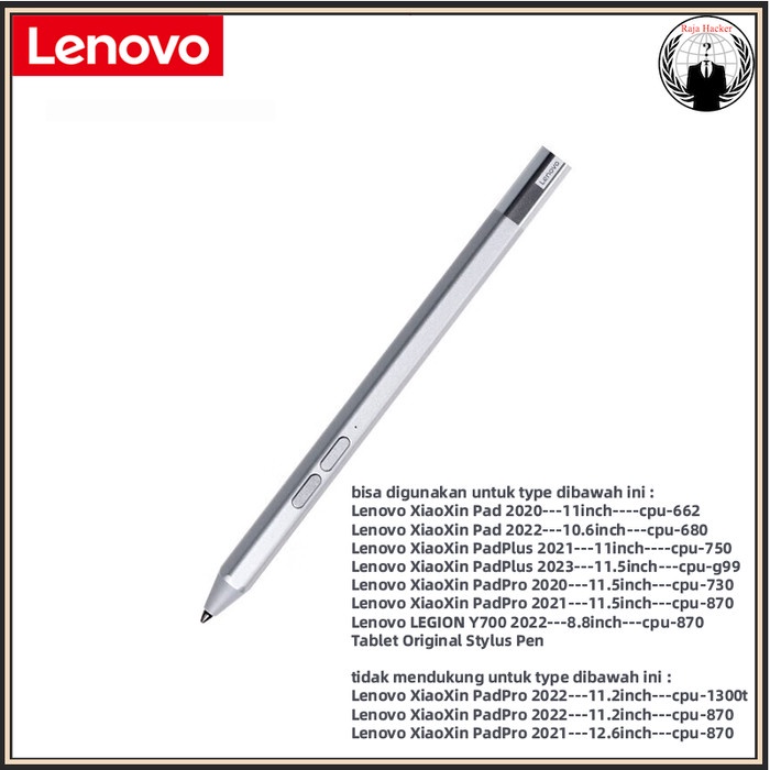 ✅Original Lenovo Original Stylus Pen For Lenovo Tab P11 Plus Pro Xiaoxin Pad Terbatas