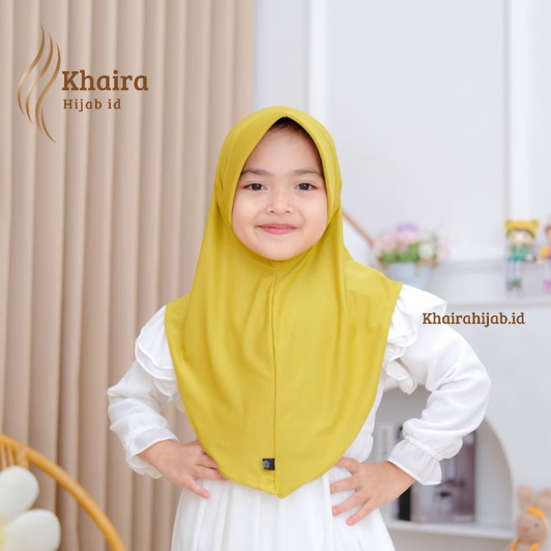Hijab Bergo Pinguin Anak Jersey Premium Polos Umur 4-10 Tahun |Kerudung Harian Anak |Hijab Sport