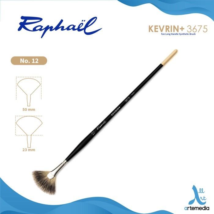 

Kuas Lukis Raphael 3675 Fan Kevrin Synthetic Brush Long Handle