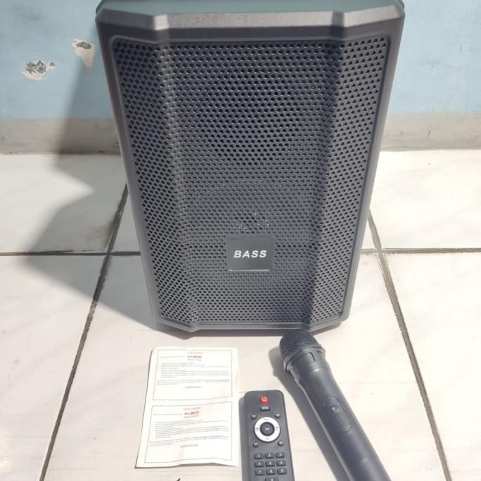 SPEAKER KARAOKE BLUETTOOTH FLECO F-8606 LED AB GRATIS MIC WIRELESS