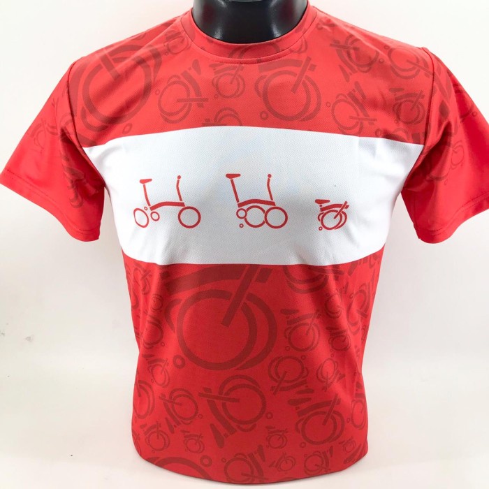 [New] Jersey Drifit Sepeda Lipat Kaos Sepeda Lipat Baju Sepeda Lipat Merah Diskon