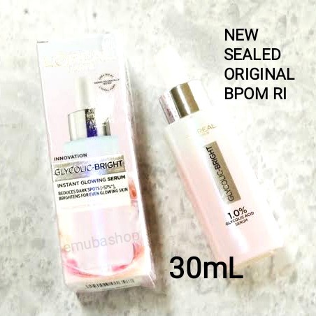 [Original] L'Oreal Loreal Paris Glycolic Acid Bright Instant Glowing Serum Aging Limited