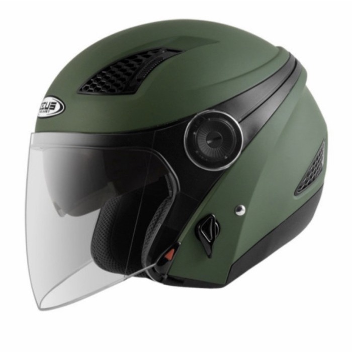 [New Ori] Zeus Zs610 F Green  Helm Motor Half Face Bisa Gojek
