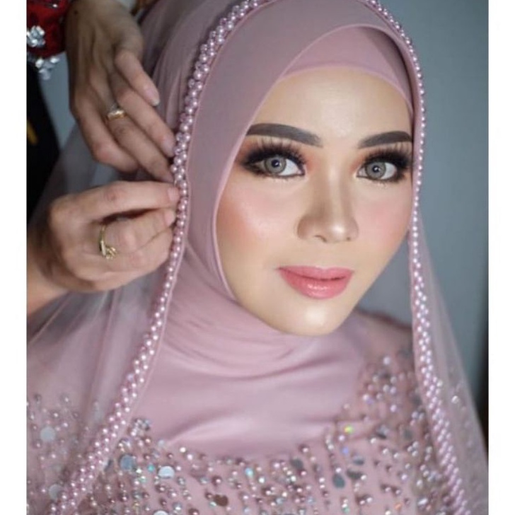 [U✶95<F Slayer pengantin veil payet Mutiara veil sunting pelaminan wedding aksesoris fashion muslima