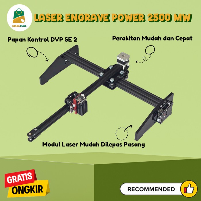 

✨Sale Alat Mesin Printer Laser Engrave Ukir Twowin Power 2500 Mw Machine Bisa Gojek