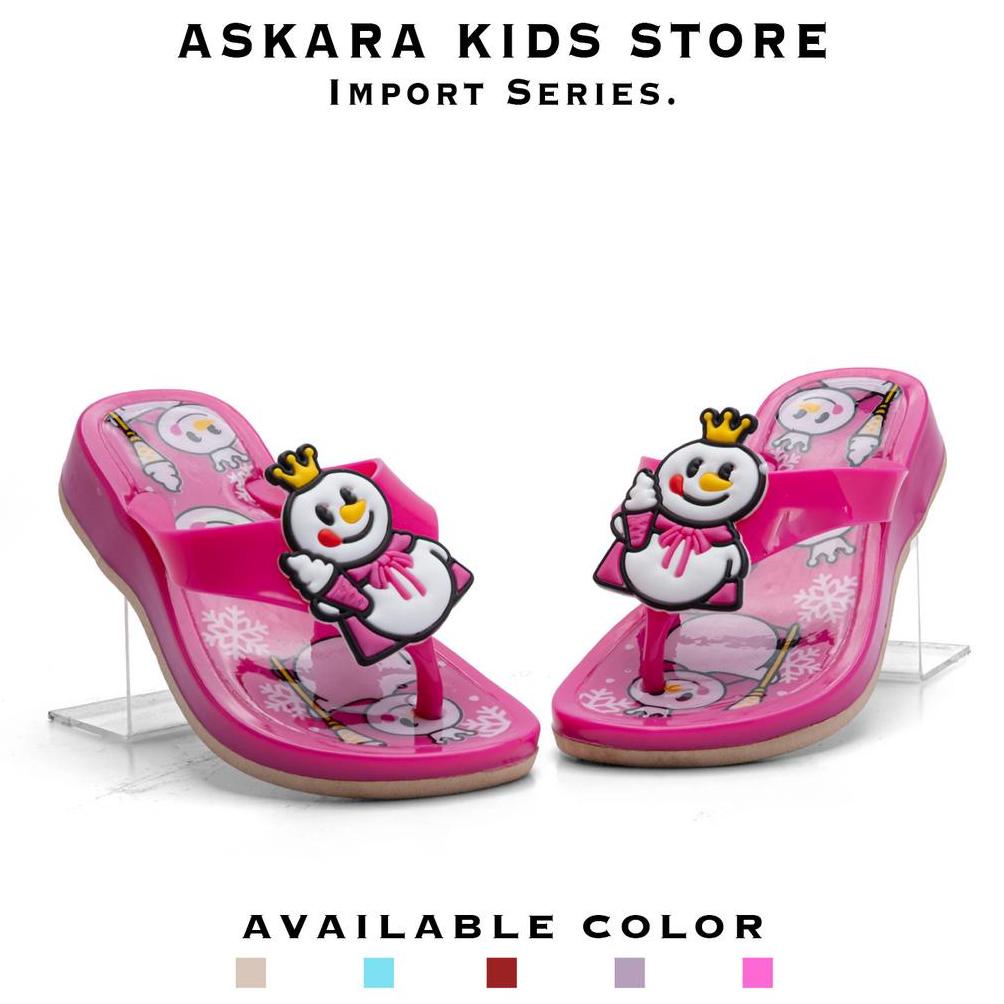 Askara - Sandal jepit anak perempuan mixue glanzton import 2 - 8 tahun