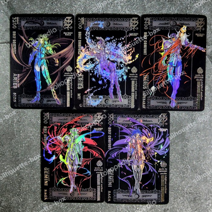 ✅New Saint Seiya Sacred Saga 12 Dark Gold Saints  3 Extra Hologram Card Berkualitas