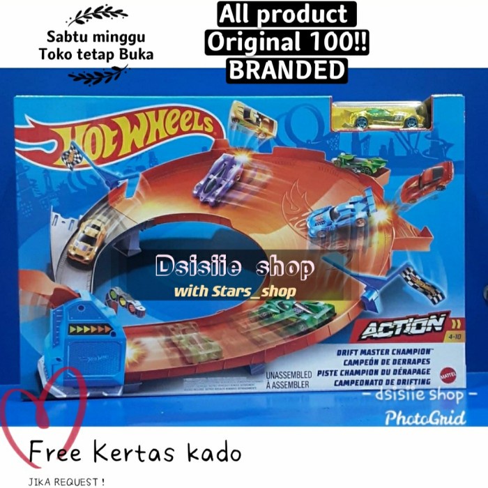 ✅COD Hotwheels Drift Master Champion New Pack Set Original / Track Mobil Diskon