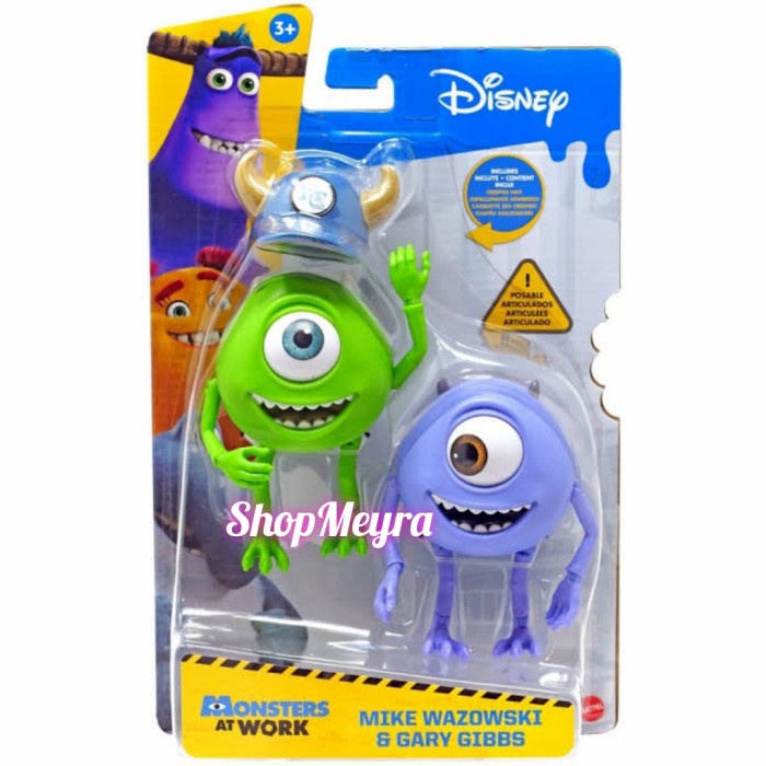✅Baru Disney Pixar Monsters At Work Mike Wazowski And Gary Gibbs Figure Bisa Sameday