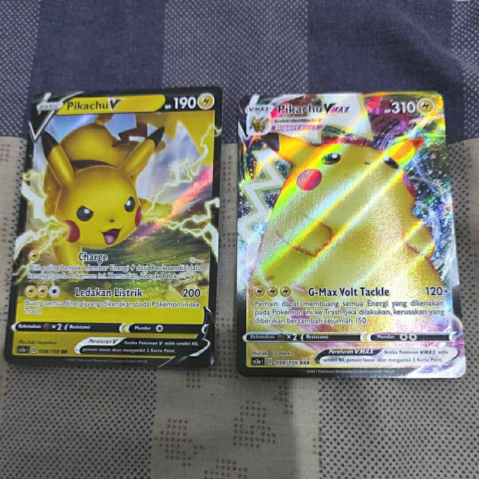 ✅New Kartu Pikachu Vmax Rrr Bonus V Indo Non English Pokemon Charizard Max Terbaru