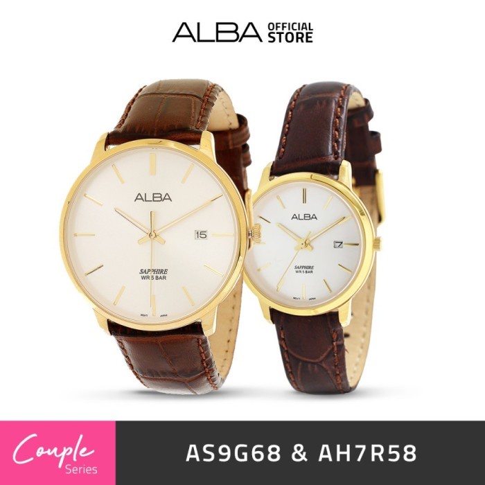 ✅Ready Alba Couple Prestige Quartz As9G68  Ah7R58 Original Bisa Sameday