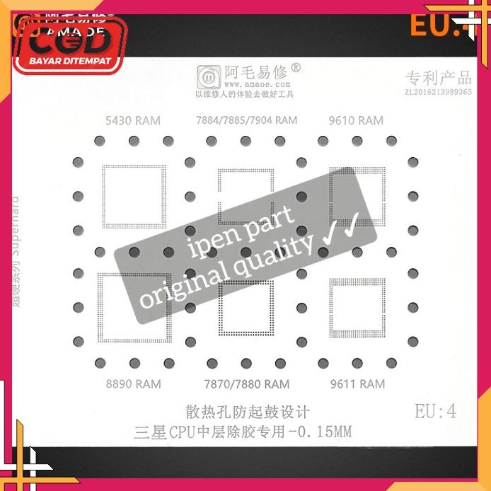 Plat Eu4 Ram Samsung 9611 Amaoe Original Cetakan Ic Kualitas Terbaik