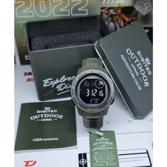 Jam Tangan Pria Digitec Outdoor Ds 8100 Army Original