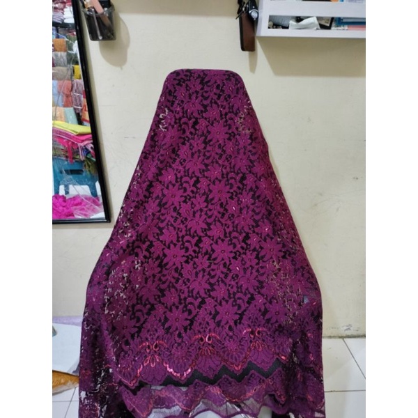 kebaya semi prancis saint Laurent bunga pepaya