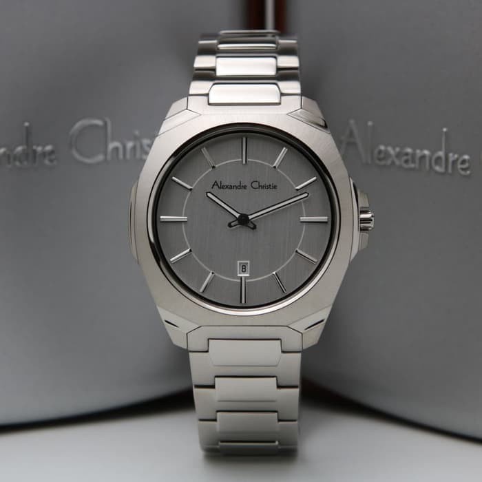 ✅Original Jam Tangan Pria Alexandre Christie Ac 8611 Original - Silver Limited