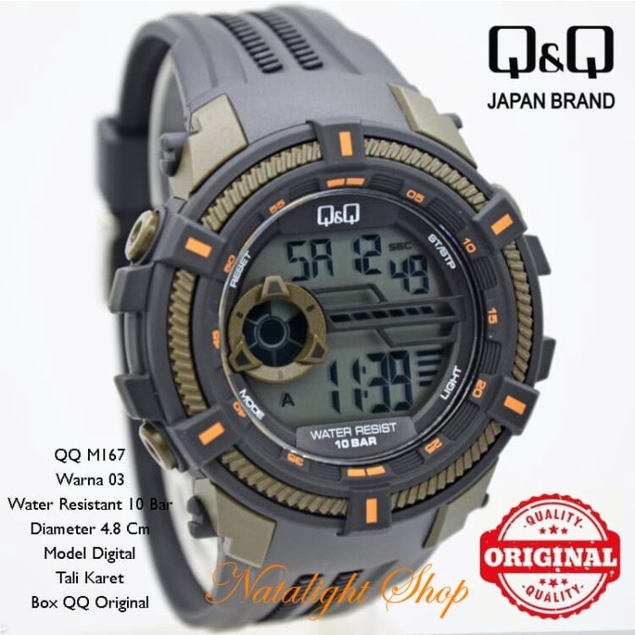 ✅Ori Jam Tangan Pria Sport Qq M167 Original Digital Terbaru Mewah Murah Terbatas