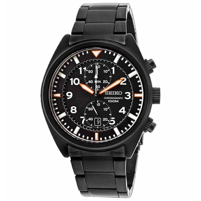 ✅Termurah Jam Tangan Seiko Snn237K1 Chronograph Full Black Limited