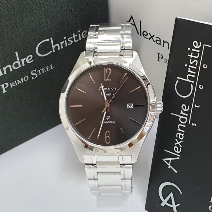 ✅Sale Jam Tangan Pria Alexander Cristie Ac1009 Silver Black Original Diskon