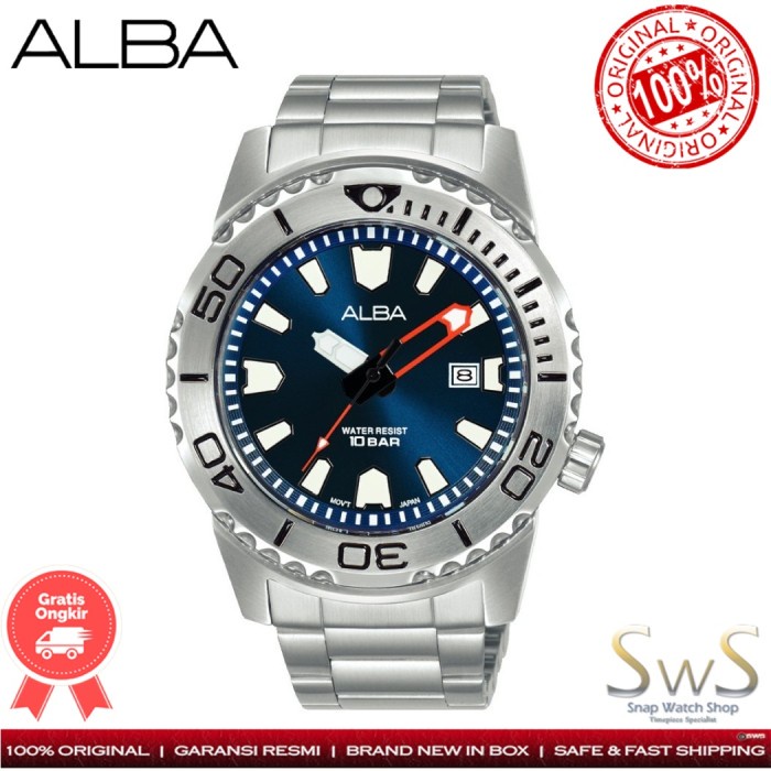 ✅Ori Jam Tangan Pria Alba Ag8M07X1 Ag8M07 Original Resmi Berkualitas