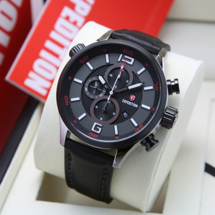 ✅Ready Jam Tangan Pria Expedition E 6768 E6768 Silver Black Original Diskon