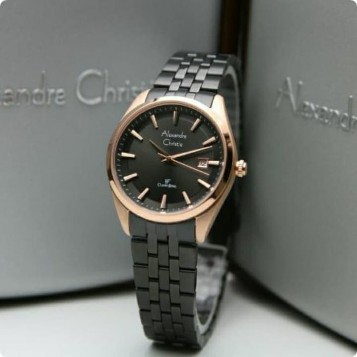 ✅Baru Alexandre Christie 8635 Black Rosegold Original Berkualitas