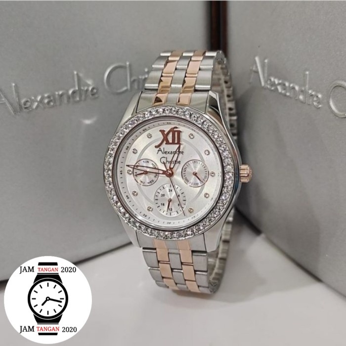 ✅New Alexandre Christie Original Wanita Ac2496 / Ac 2496 Silver Rosegold Bisa Gojek