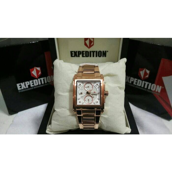 ✅Ori Jam Tangan Jam Tangan Wanita  Cewek Expedition E6731 Rosegold Terbaru