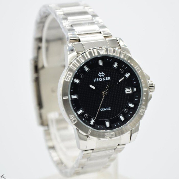 ✅Ori Hegner 5034Ls / Hegner 5034 - Jam Tangan Wanita Original - Silver Htam Terbatas