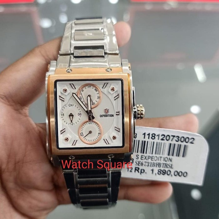 ✅New Jam Tangan Wanita Expedition Original E6731 Silver Gold Bisa Sameday