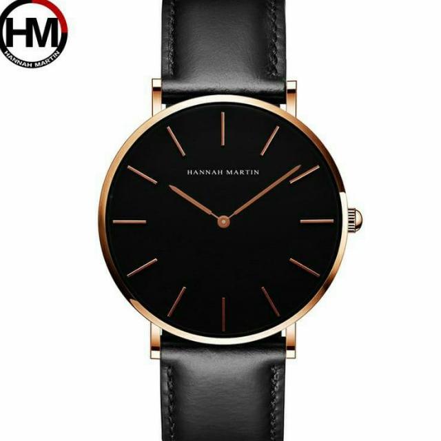Jam Tangan Pria Hannah Martin Tali Kulit Original
