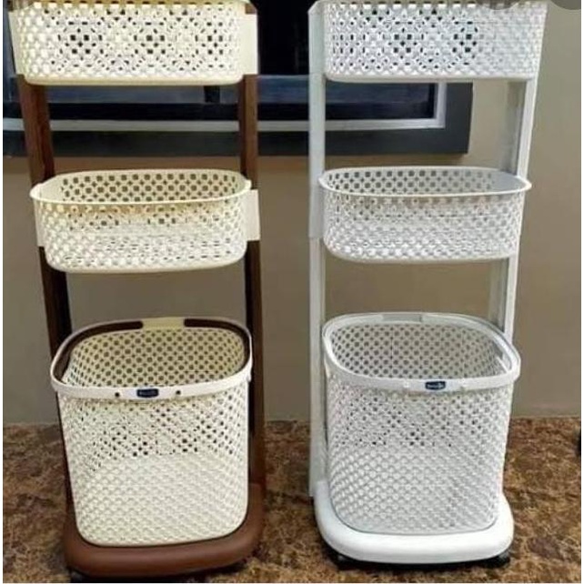 keranjang laundry plastik 3 susun Sherlant