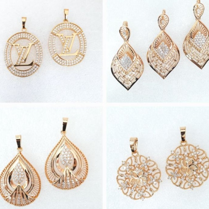 [J11] liontin kalung emas besar mewah..