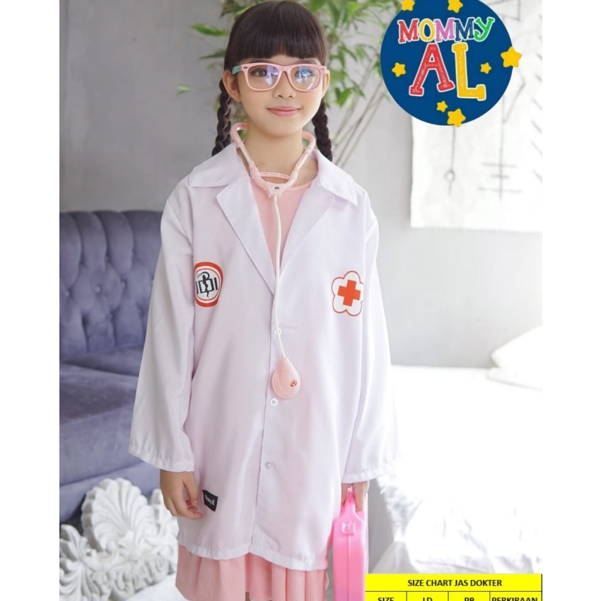 (A6635M] JAS DOKTER ANAK 6-10 TAHUN/Jas dokter Anak/Jas Dokter anak kecil/jas dokter anak murah/jas 