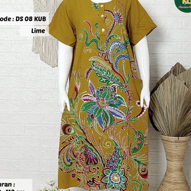 [U39☑) DASTER BATIK KENCANA UNGU KENCANA UNGU DASTER KENCANA UNGU LEBEL BIRU BATIK KANCING BUNSUI  G