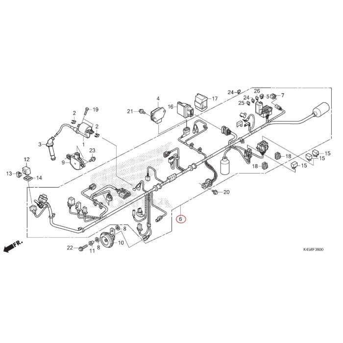 Kabel Body CBR 150 R K45A - 32100K45N00 ORIGINAL