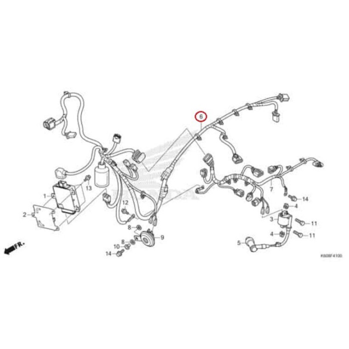 Kabel Body Honda Vario 125 eSP K60 CBS - 32100K60B00 ORIGINAL