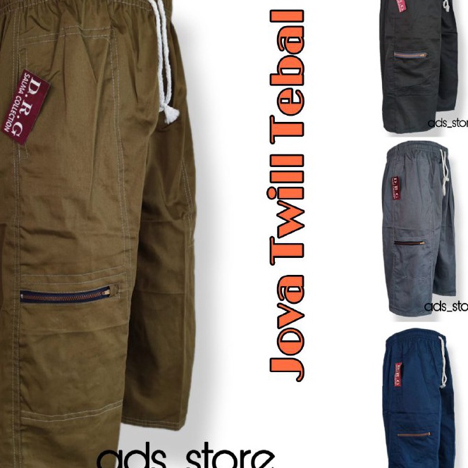 (O0Y✮) JUMBO Celana Kolor Panjang Pria 7/8 7 8 Celana Big Size Jumbo Pria Jova Twill Tebal ✪.