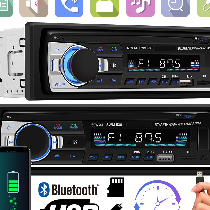 (C03) Tape mobil bluetooth /tape jvc mobil /tep mobil usb bluetooth terbaru /Bluetooth MP3 Player FM