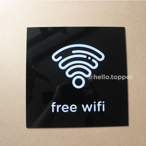 

Sign Free Wifi Acrylic Modern 20x20| Sign Board Acrylic ⁑uji⋆