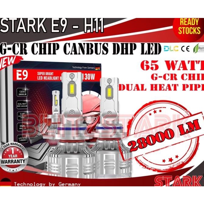 LED H11 E9 DHP GC-R Chip 130w 28000lm Canbus