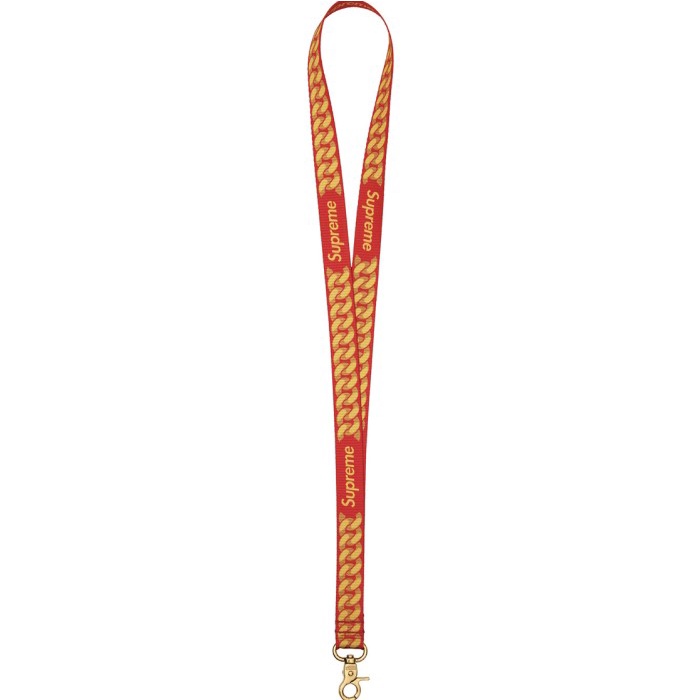 

Promo Supreme Cuban Links Lanyard Ss22 Red Authentic