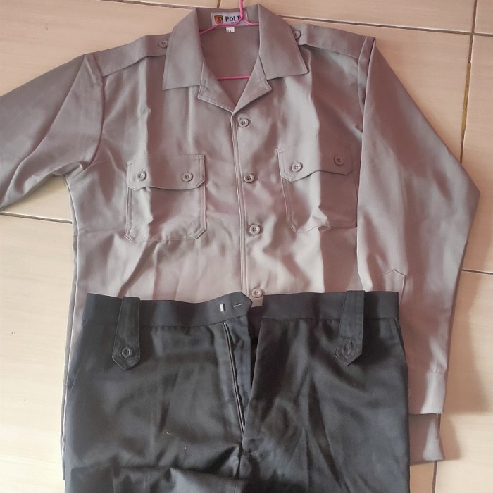 Promo Seragam Pdlsus Polri Original - Pdh Lengan Panjang Asli