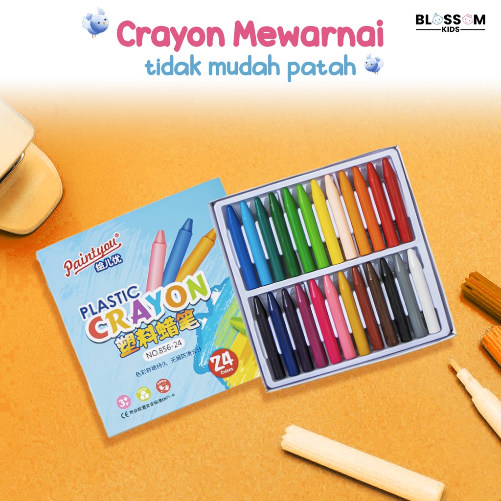 

Crayon Mewarnai Crayon Handsclean Isi 12 18 24 Transferproof BLOSSOM KIDS