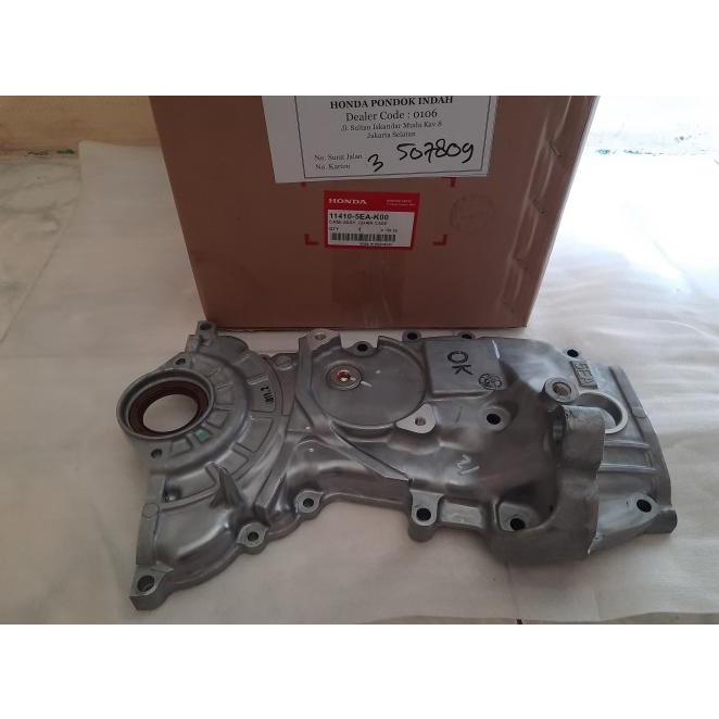 Tutup Cover Rantai Timing Pompa Oli Mesin Honda Brio Mobilio Brv Ori
