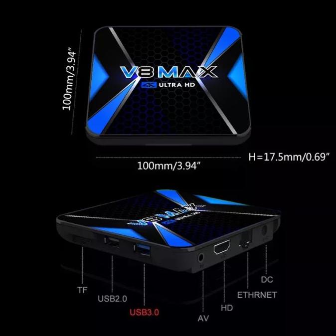 TER-UPDATE TV BOX ANDROID ERZA V8 MAX 2 + 16 2.4G WIFI BLUETOOTH  #ORIGINAL