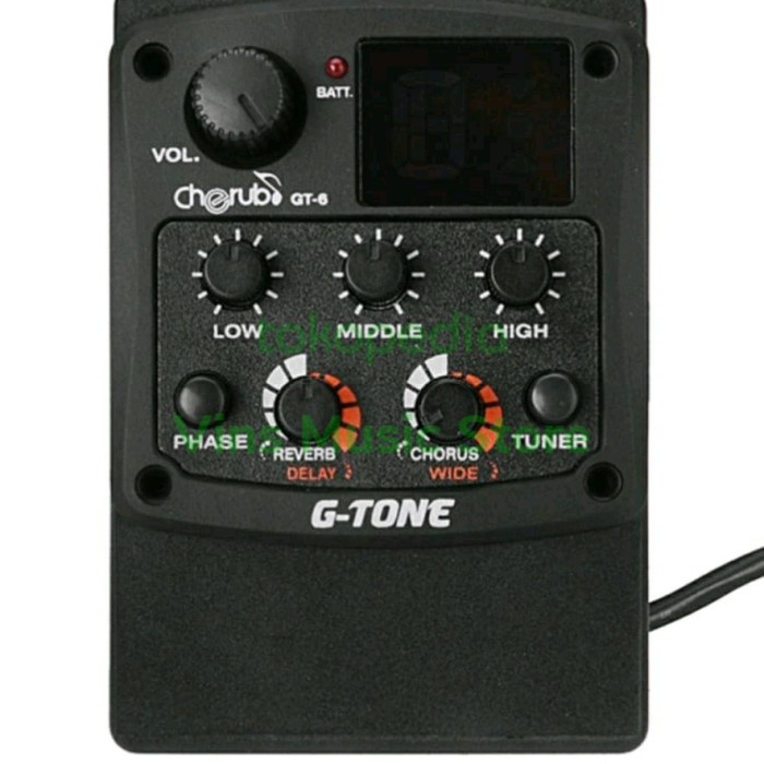 [Ori] Pre Amp Gitar Akustik Gt6 Gt-6 Preamp Equalizer Cherub G-Tone Gt 6 Bes Bisa Gojek