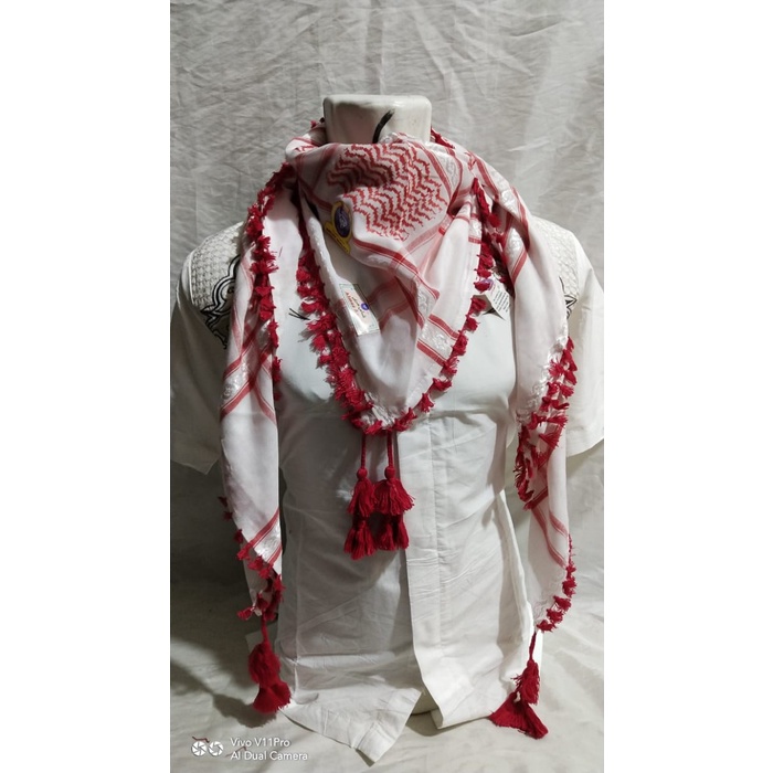 Sorban sorban almas arafat metah/sorban arafat merah putih(R1V0) Sorban Habib Shemagh Sorban Anak La