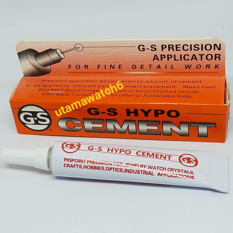 

Lem Cement G-S Hypo,Lem Serbaguna,Lem Jam Tangan,Pembuatab Boneka,Kerak Dll.